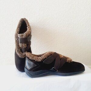 Stuart Weitzman Faux Fur Trim Shoes